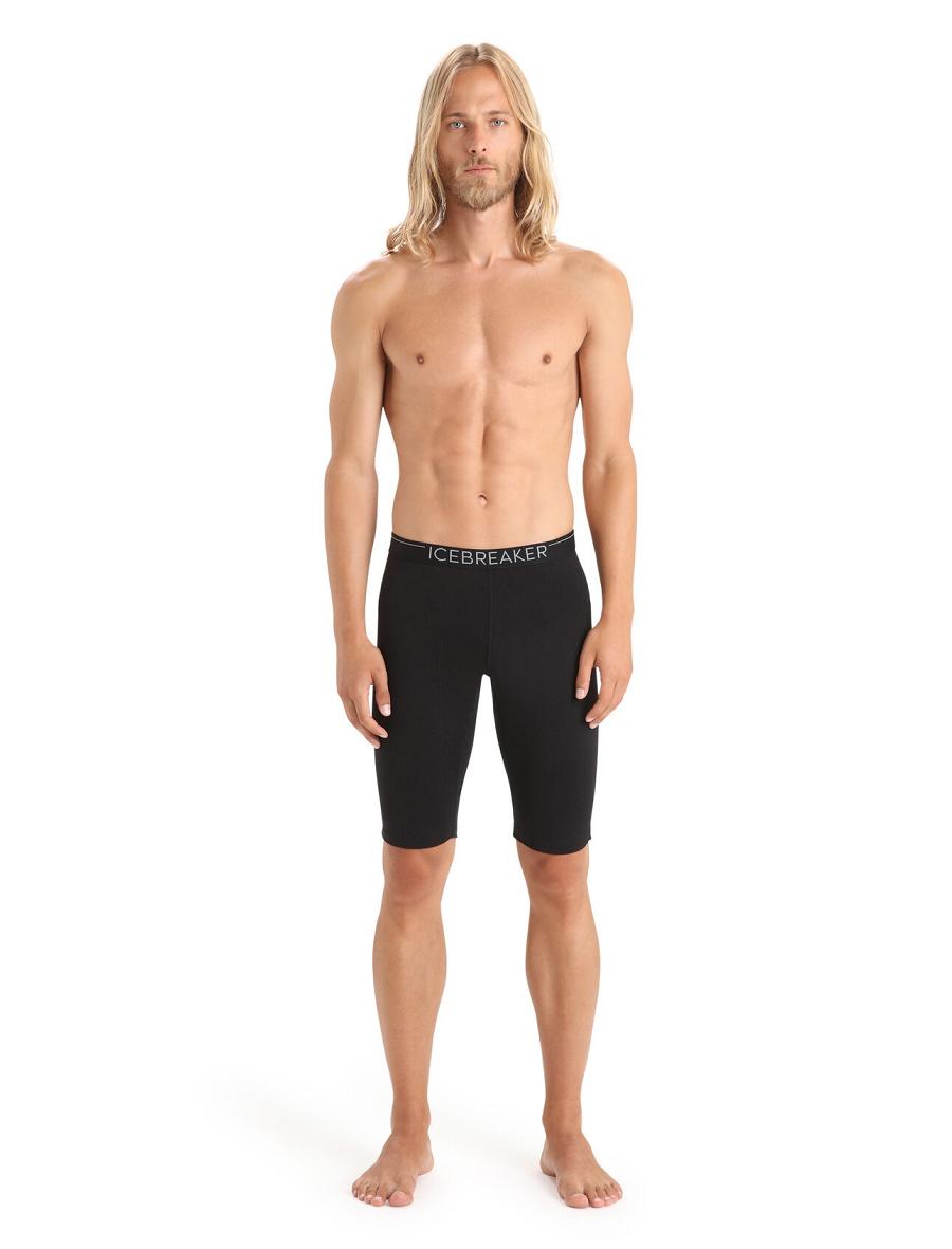 Black Icebreaker Merino 200 Oasis Thermal Men's Shorts | AU 1111VRWD